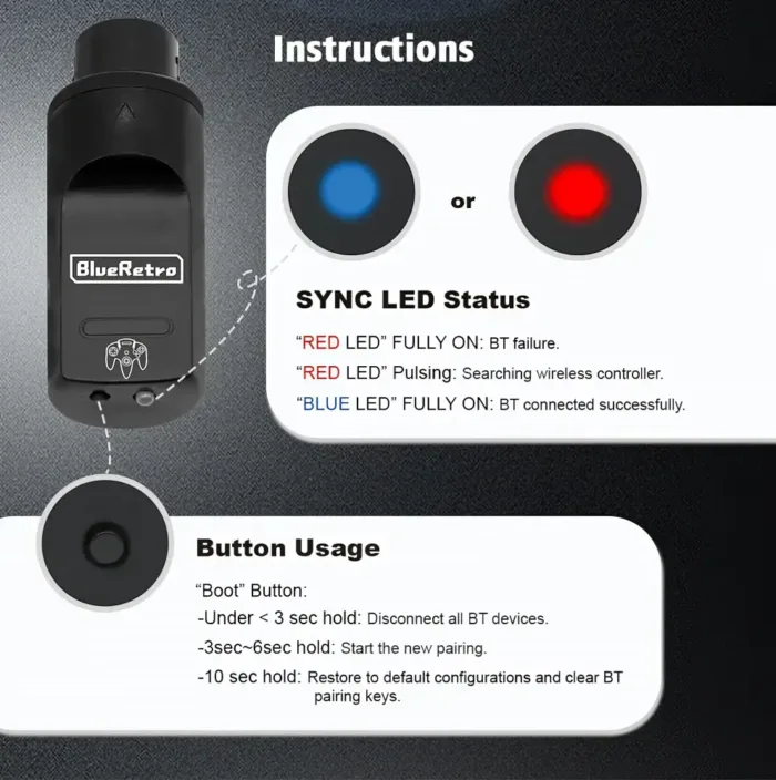 Adaptador Blueretro 1 Mando Bluetooth Nintendo64 Servitae - Imagen 8