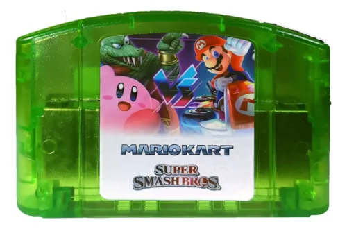 Cartucho Mario Kart y Super Smash Bros N64