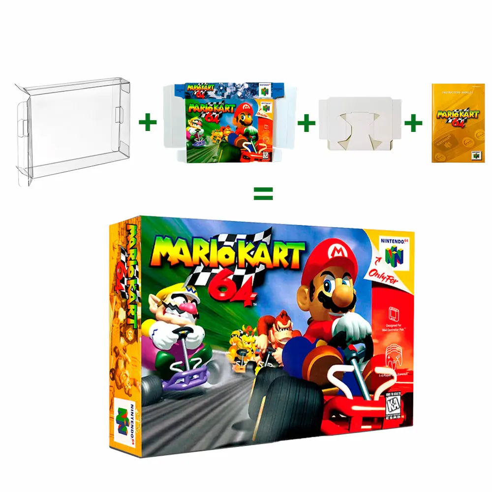 Caja y manual Mario kart 64