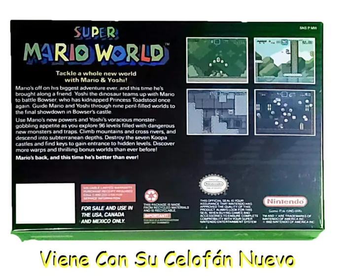 Super Mario World En Caja Snes Nuevo Sellado Con Acrílico - Image 2
