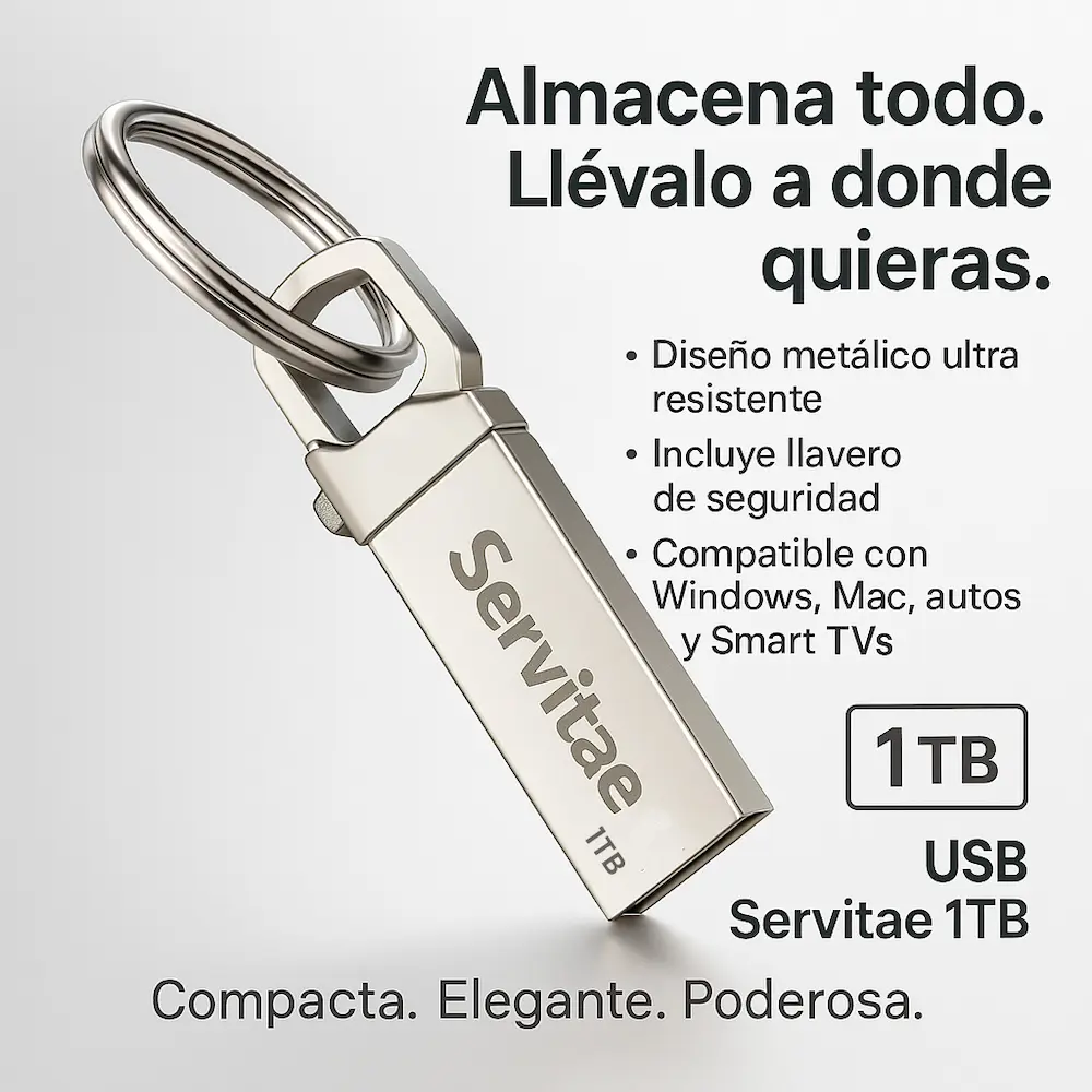 Memoria Usb 1tb Servitae Disco 1 Tera Flash Drive Llavero - Imagen 4