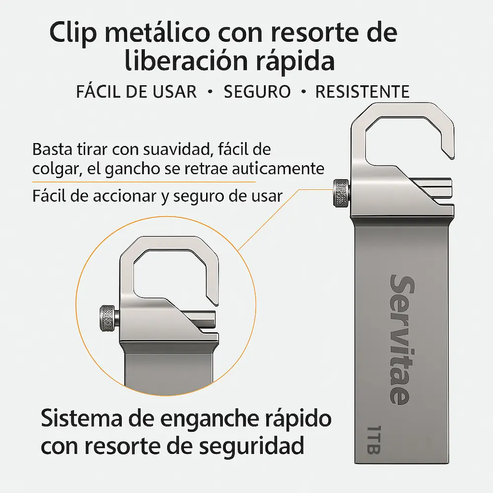 Memoria USB 1TB con Llavero marca Servitae