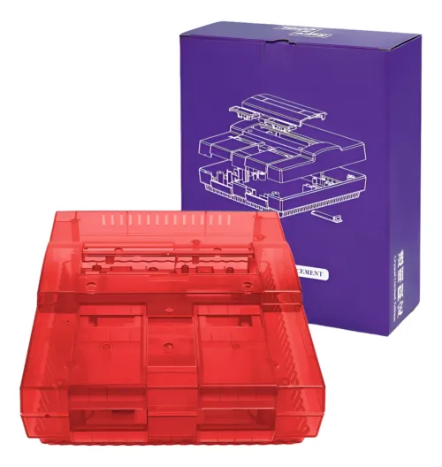 Carcasa repuesto color rojo para SNES en caja