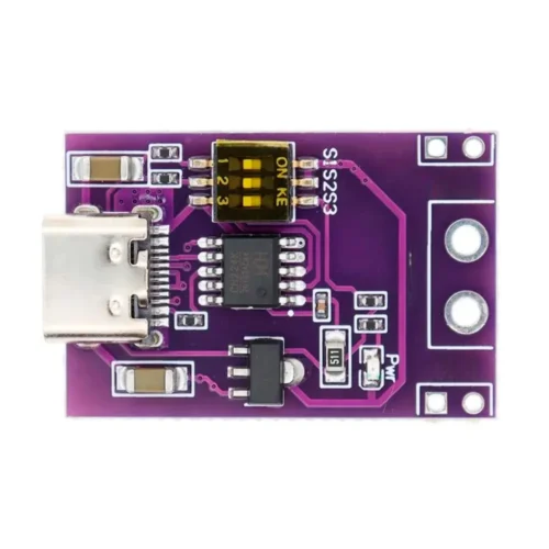 Selector de voltaje USB-C que permite elegir entre 5V y 20V para cargar dispositivos móviles de forma segura