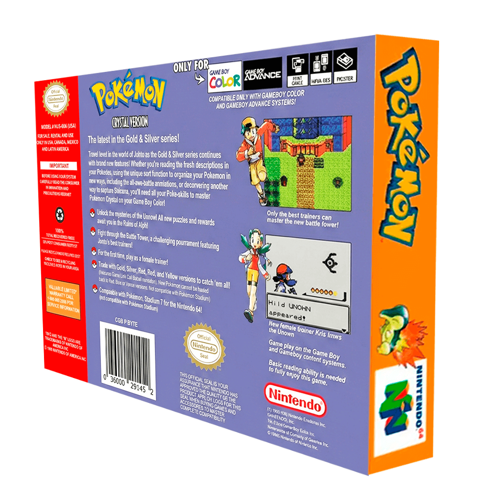 Pokémon versión crystal para nintendo 64
