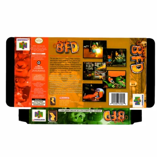 Caja y Manual para cartucho Conker Bad Fur Day N64