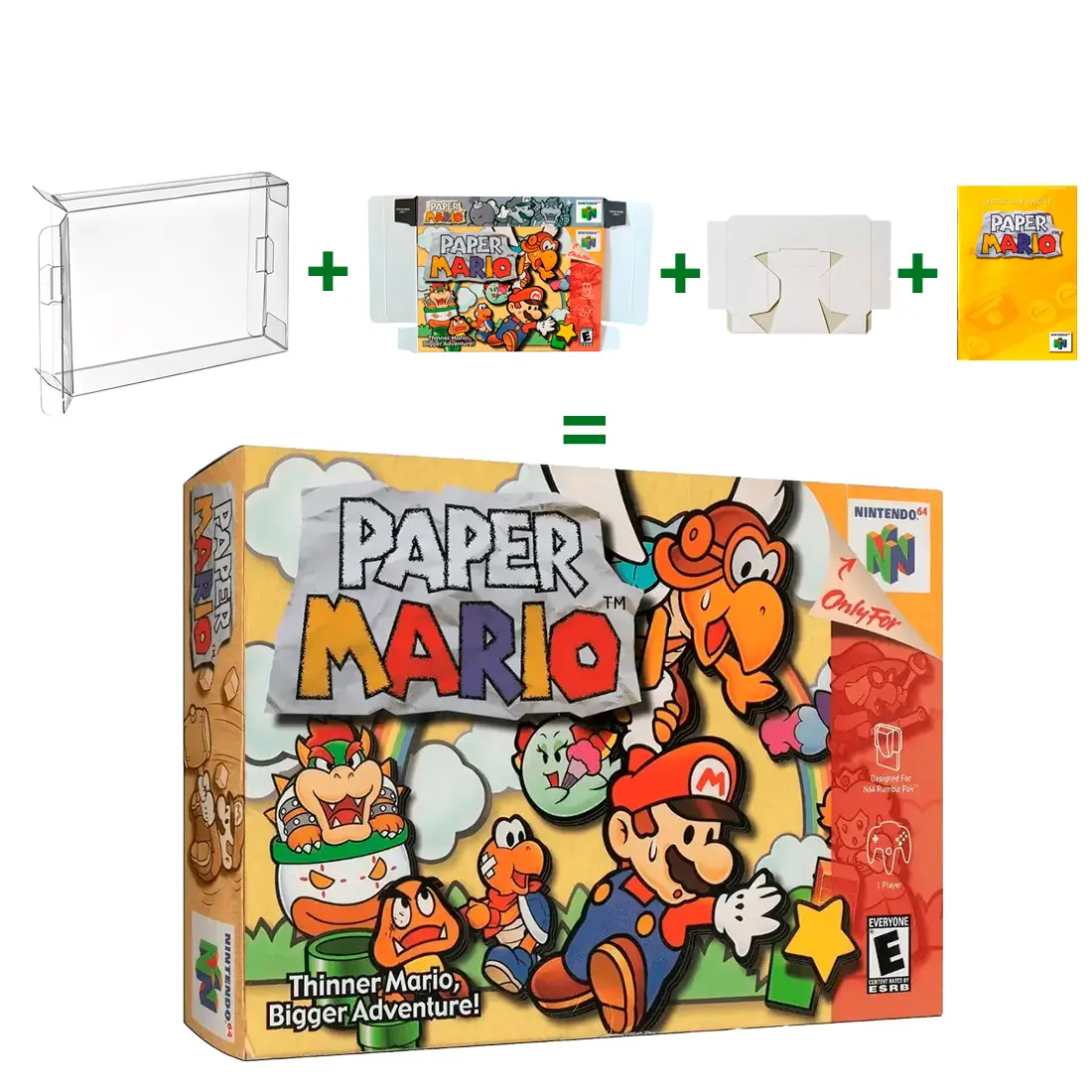 Accesorios Caja y manual paper mario N64