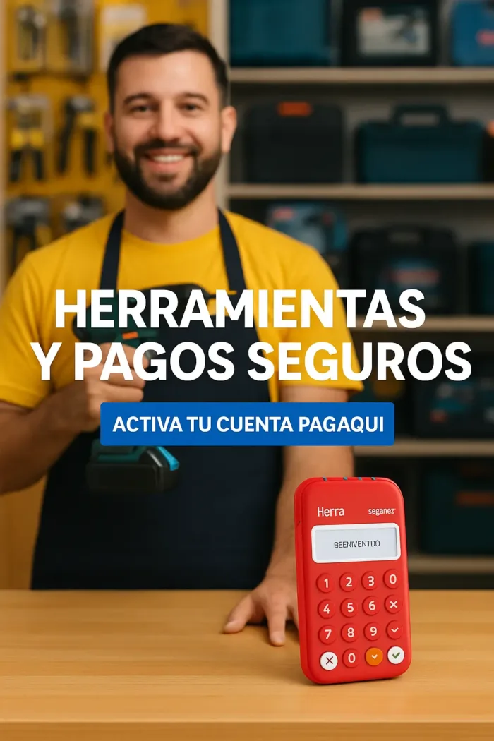 Terminal Go Pagaqui portátil para pagos con tarjetas y recargas
