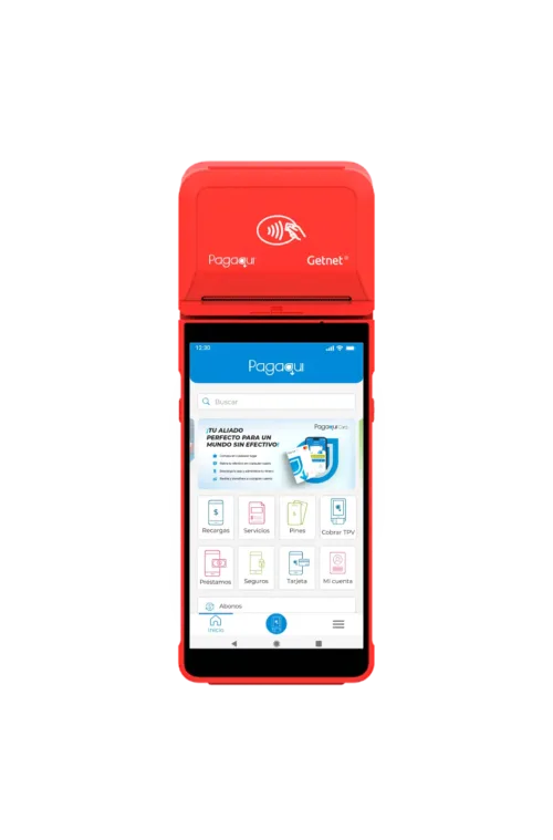 Terminal de cobro Max Pagaqui para negocios de todos los tamaños, equipada con tecnología NFC y EMV para aceptar pagos de tarjetas de crédito, débito, Bienestar, vales y billeteras digitales como Apple Pay y Google Pay. Desde la comodidad de tu tienda, restaurante o emprendimiento, podrás cobrar de forma rápida, segura y sin complicaciones.