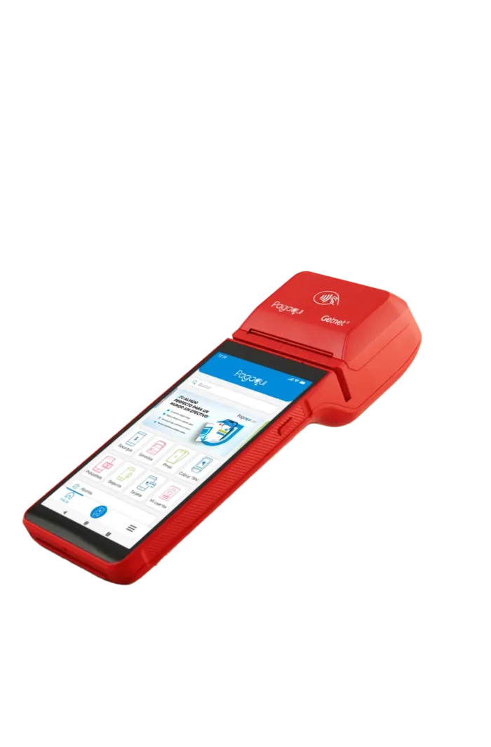 Terminal de cobro Max Pagaqui para negocios de todos los tamaños, equipada con tecnología NFC y EMV para aceptar pagos de tarjetas de crédito, débito, Bienestar, vales y billeteras digitales como Apple Pay y Google Pay. Desde la comodidad de tu tienda, restaurante o emprendimiento, podrás cobrar de forma rápida, segura y sin complicaciones.