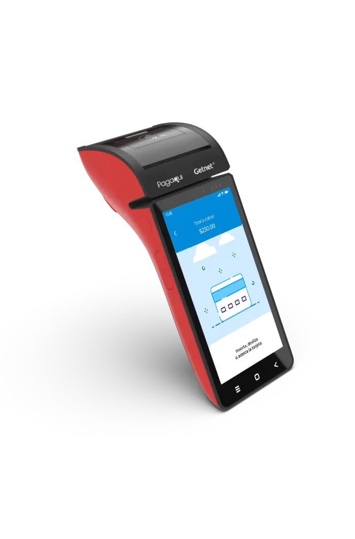 Terminal de cobro Max Pagaqui para negocios de todos los tamaños, equipada con tecnología NFC y EMV para aceptar pagos de tarjetas de crédito, débito, Bienestar, vales y billeteras digitales como Apple Pay y Google Pay. Desde la comodidad de tu tienda, restaurante o emprendimiento, podrás cobrar de forma rápida, segura y sin complicaciones.