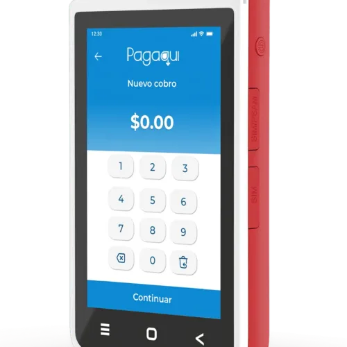 Pantalla de terminal punto de venta mostrando opciones de pago y servicios disponibles