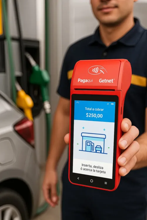 Terminal de cobro Max Pagaqui para negocios de todos los tamaños, equipada con tecnología NFC y EMV para aceptar pagos de tarjetas de crédito, débito, Bienestar, vales y billeteras digitales como Apple Pay y Google Pay. Desde la comodidad de tu tienda, restaurante o emprendimiento, podrás cobrar de forma rápida, segura y sin complicaciones.