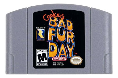 Portada frontal del juego Conker's Bad Fur Day para Nintendo 64 en su edición en español