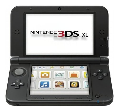 Consola Nintendo 3DS XL reconstruida mostrando su pantalla grande y diseño ergonómico para juego cómodo