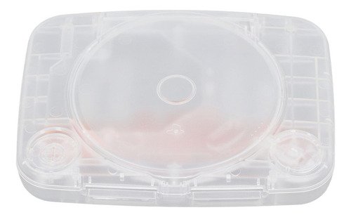 Carcasa transparente para PlayStation 1 mostrando el diseño completo y acabado cristalino de la consola