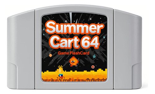 Cartucho Summer Cart Ed64 N64dd Aio Gris compatible con Nintendo 64 y más de 5400 juegos clásicos