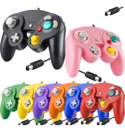 Control joystick alámbrico análogo para Nintendo GameCube de marca Servita, compatible con juegos retro y perfecto para gaming clásico