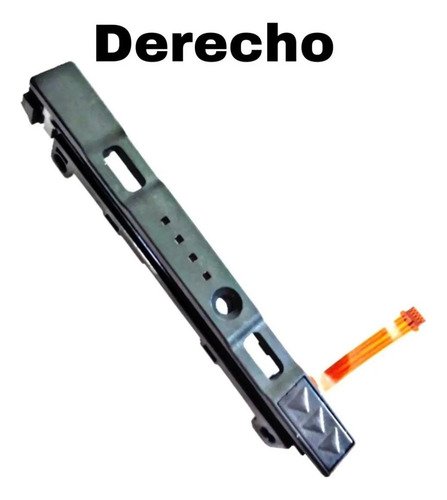 Detalle close-up del riel centro de carga derecho para Joycon Nintendo Switch mostrando conectores