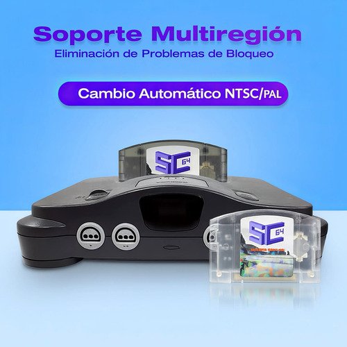Interfaz del cartucho Summer Cart 64 mostrando menú de selección de juegos clásicos de Nintendo 64