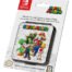 Estuche oficial de Super Mario para Nintendo Switch mostrando diseño frontal con personajes retro y cierre seguro