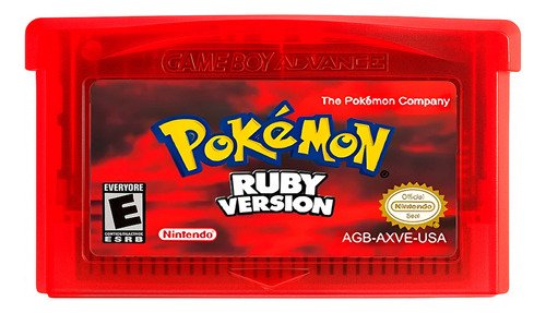 Portada frontal del juego Pokémon Ruby Standard Edition para Game Boy Advance en perfecto estado
