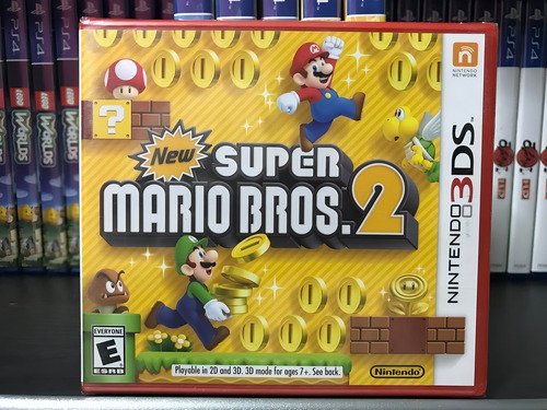 Videojuego New Super Mario Bros 2 para Nintendo 3DS en empaque original sellado, ideal para coleccionistas