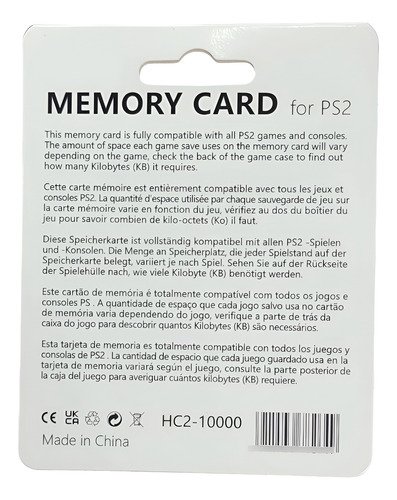 Vista lateral de la tarjeta de memoria Bitfunx 128MB mostrando conectores y diseño compatible PS2