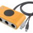 Adaptador USB GameCube color naranja para conectar hasta 4 controles originales en Nintendo Switch, Wii U y PC