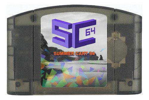 Cartucho Summer Cart 64 para Nintendo 64 en color negro transparente con más de 5400 juegos preinstalados
