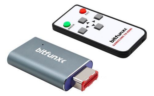 Adaptador Gc2hdmi Bitfunx que permite conectar Nintendo Gamecube a televisores modernos con entrada HDMI