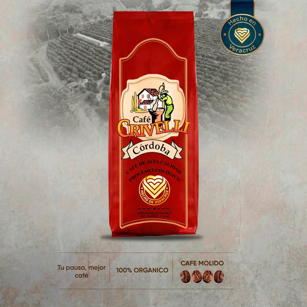Café molido Crivelli Cordoba en presentación de 500g