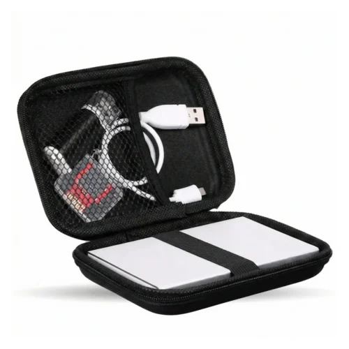 Estuche protector Brobotix para disco duro portátil de 2.5 pulgadas en color azul rey, ideal para almacenamiento seguro