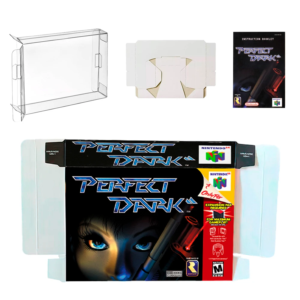 Protector Juegos Retro Caja De Plástico Laminado Perfect Dark